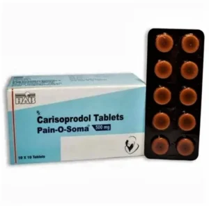 Soma 500 mg blister pack containing tablets for muscle relaxation and pain relief